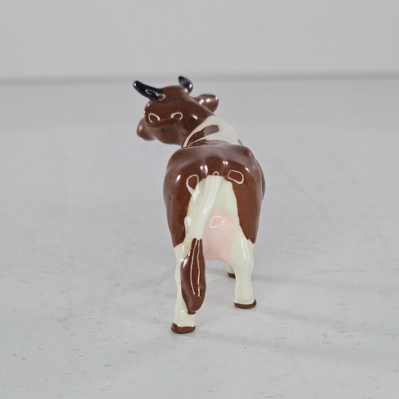 Hagen Renaker Guernsey Cow Black Horned Version Miniature Figurine - Picture 7 of 8